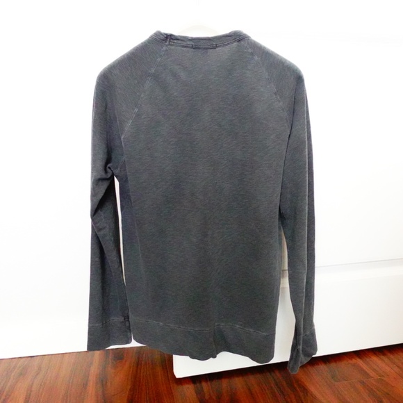 James Perse Mens Small Sweatshirt Size 1 GRAY Small Vintage Soft French Terry - Picture 3 of 4